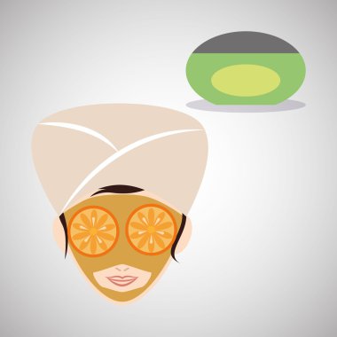 Spa merkezi tasarım. Sağlık simgesi. İzole illüstrasyon