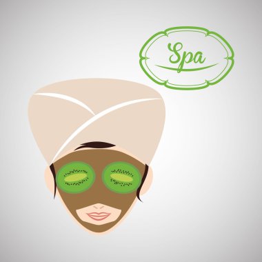 Spa merkezi tasarım. Sağlık simgesi. İzole illüstrasyon