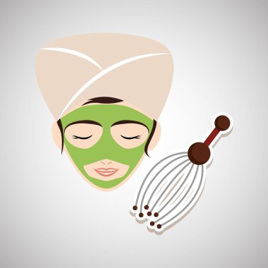 Spa merkezi tasarım. Sağlık simgesi. İzole illüstrasyon