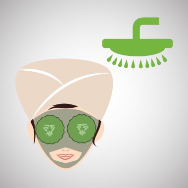 Spa merkezi tasarım. Sağlık simgesi. İzole illüstrasyon