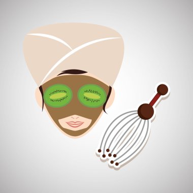 Spa merkezi tasarım. Sağlık simgesi. İzole illüstrasyon