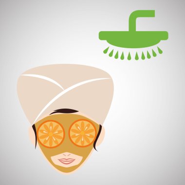 Spa merkezi tasarım. Sağlık simgesi. İzole illüstrasyon