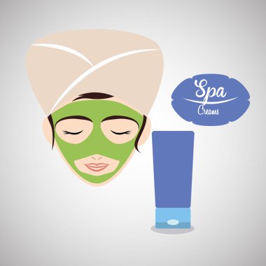 Spa merkezi tasarım. Sağlık simgesi. İzole illüstrasyon