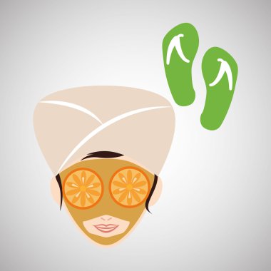 Spa merkezi tasarım. Sağlık simgesi. İzole illüstrasyon