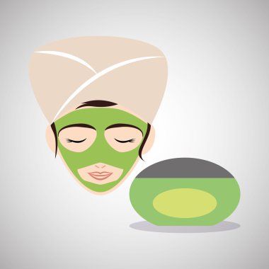 Spa merkezi tasarım. Sağlık simgesi. İzole illüstrasyon