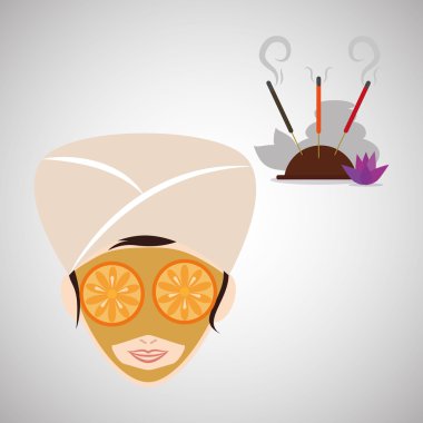 Spa merkezi tasarım. Sağlık simgesi. İzole illüstrasyon