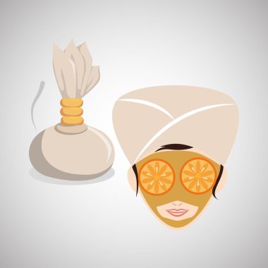 Spa merkezi tasarım. Sağlık simgesi. İzole illüstrasyon