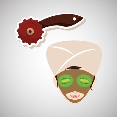 Spa merkezi tasarım. Sağlık simgesi. İzole illüstrasyon