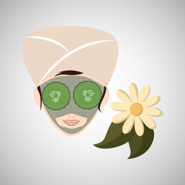 Spa merkezi tasarım. Sağlık simgesi. İzole illüstrasyon