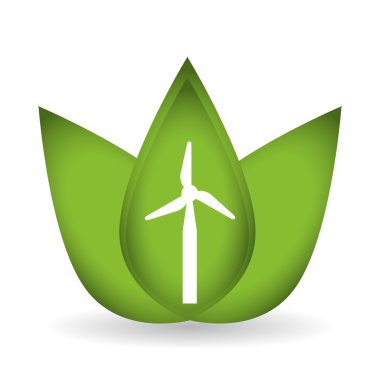 Yeşil tasarım gidin. Eko kavramı. Beyaz arka plan