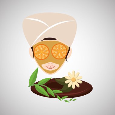 Spa merkezi tasarım. Sağlık simgesi. İzole illüstrasyon