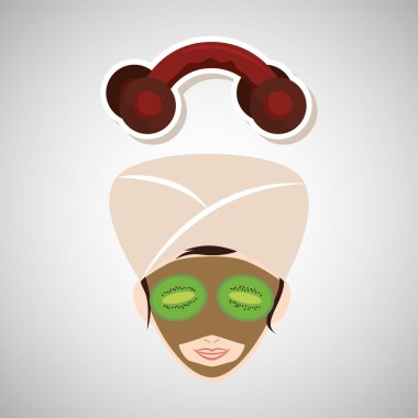 Spa merkezi tasarım. Sağlık simgesi. İzole illüstrasyon