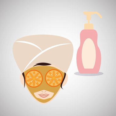 Spa merkezi tasarım. Sağlık simgesi. İzole illüstrasyon