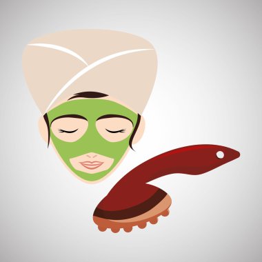 Spa merkezi tasarım. Sağlık simgesi. İzole illüstrasyon