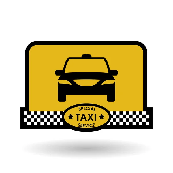 Taxidesign. Fahrerhauskonzept. Verkehrsikone — Stockvektor