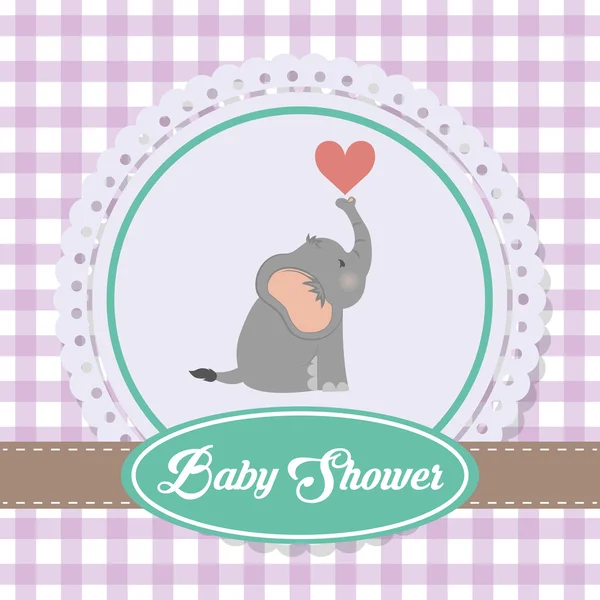Baby Shower design. Invito concep. Illustrazione colorata — Vettoriale Stock