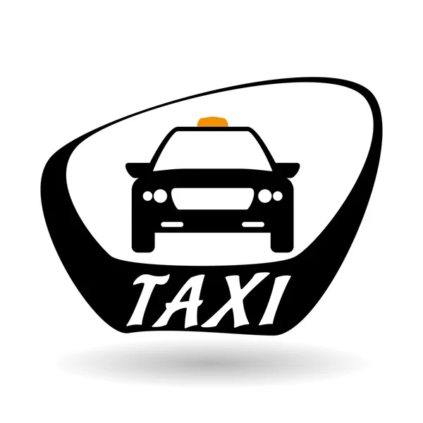 Taksi tasarım. Taksi kavramı. ulaşım simgesi — Stok Vektör