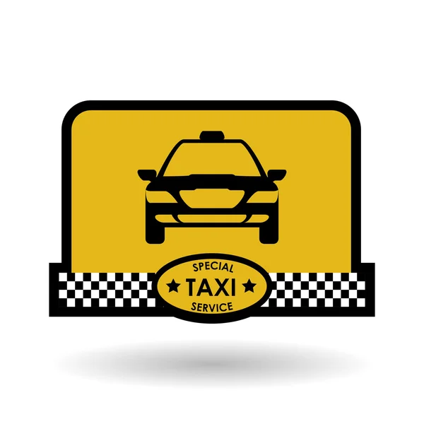 Taxidesign. Fahrerhauskonzept. Verkehrsikone — Stockvektor