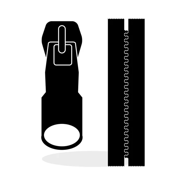 Reißverschluss-Design. Reißverschlusssymbol. Kleidungskonzept — Stockvektor