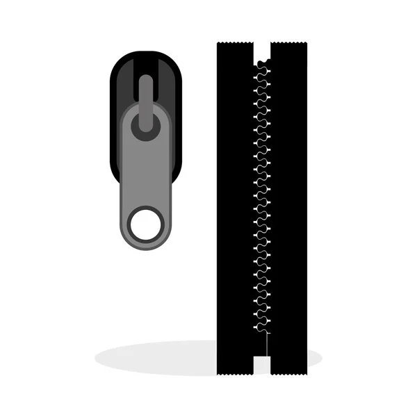 Zip ontwerp. Pictogram voor zipper. Kleding concept — Stockvector