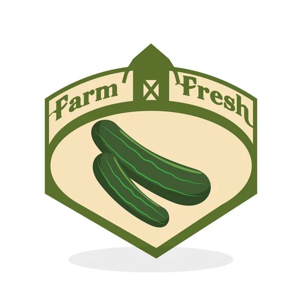 Farm fräsch design. Ekologiska livsmedel. Hälsosam livsstilskoncept — Stock vektor