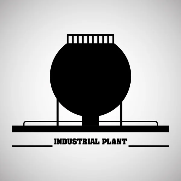 Progettazione industriale. Icona della pianta. Concetto di fabbrica — Vettoriale Stock