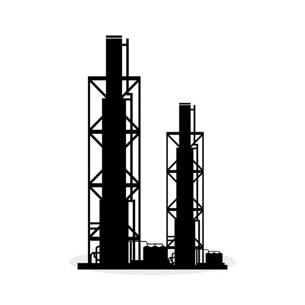 Desenho industrial. Ícone de planta. Conceito de fábrica — Vetor de Stock