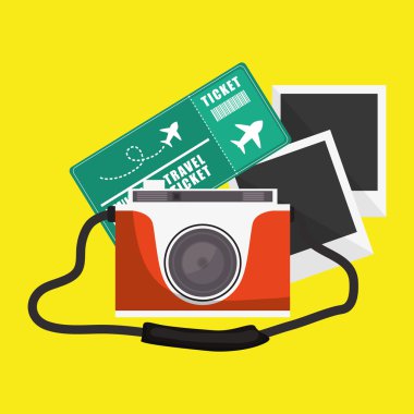 İllüstrasyon seyahat tasarım düz, vektör