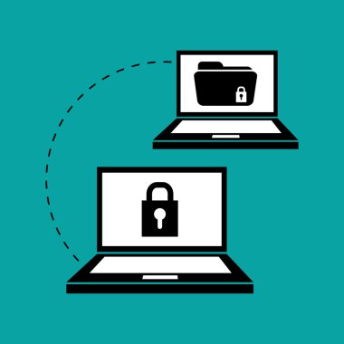 Resimde güvenlik sistemi hakkında düz, vektör