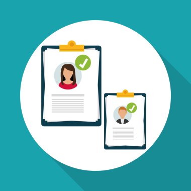 Resimde insan kaynakları hakkında düz, vektör