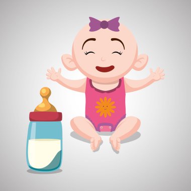 Bebek duş tasarım. davetiye tasarım. izole illüstrasyon