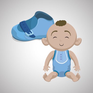 Bebek duş tasarım. davetiye tasarım. izole illüstrasyon