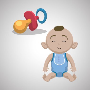 Bebek duş tasarım. davetiye tasarım. izole illüstrasyon