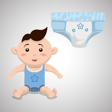 Bebek duş tasarım. davetiye tasarım. izole illüstrasyon