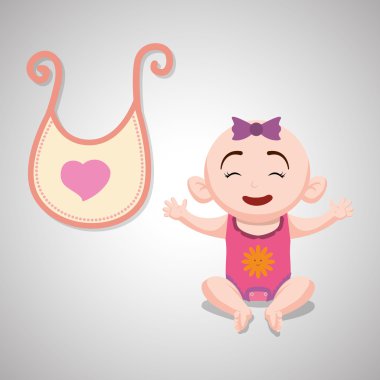 Bebek duş tasarım. davetiye tasarım. izole illüstrasyon