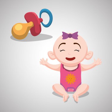 Bebek duş tasarım. davetiye tasarım. izole illüstrasyon