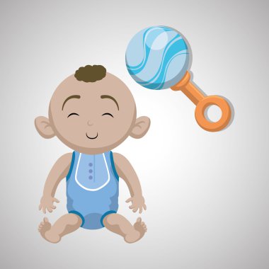 Bebek duş tasarım. davetiye tasarım. izole illüstrasyon