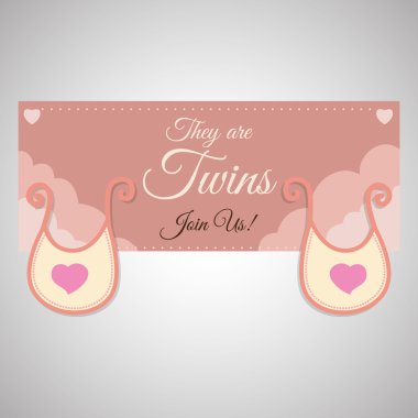 Bebek duş tasarım. davetiye tasarım. izole illüstrasyon