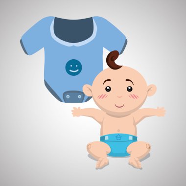 Bebek duş tasarım. davetiye tasarım. izole illüstrasyon