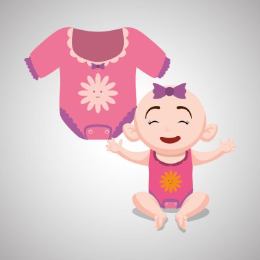 Bebek duş tasarım. davetiye tasarım. izole illüstrasyon