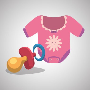 Bebek duş tasarım. davetiye tasarım. izole illüstrasyon