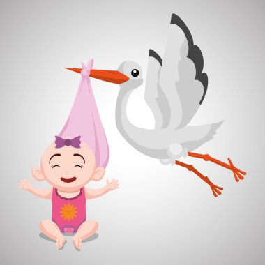 Bebek duş tasarım. davetiye tasarım. izole illüstrasyon