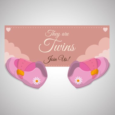 Bebek duş tasarım. davetiye tasarım. izole illüstrasyon