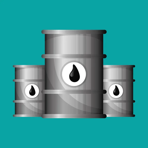 Vlakke afbeelding over olieprijs, aardolie en gas concepten, vector — Stockvector