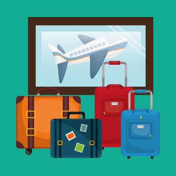 Flat illustration of travel design , vector — Stock Vector