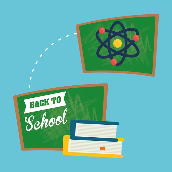 Flat illustration of Back to School design , vector — Stock Vector