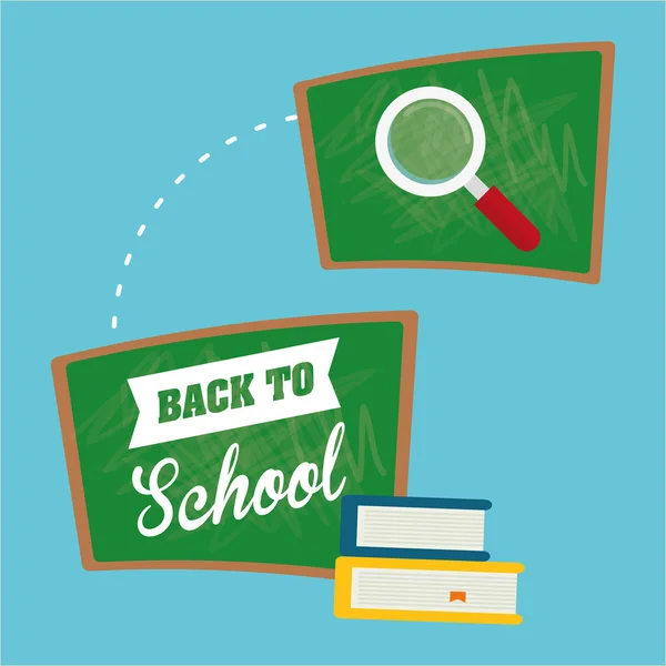 Flat illustration of Back to School design , vector — Stock Vector