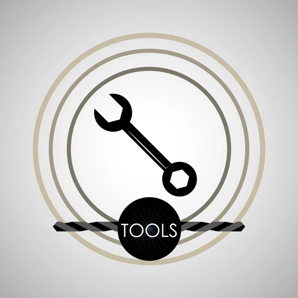 Projektowanie narzędzi. okrągła ikona. ilustracja płaskie, edytowalny vector — Wektor stockowy
