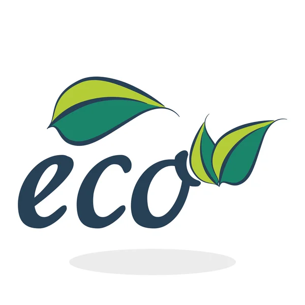 Eco design. Zelený koncept. Ikona ochrany země — Stockový vektor