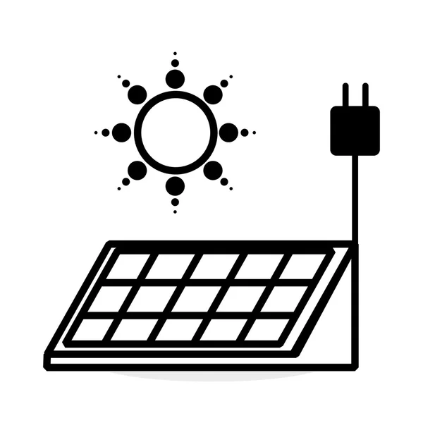 Diseño ecológico. Concepto verde. icono del panel solar — Archivo Imágenes Vectoriales